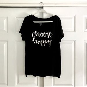 Torrid black “Choose Happy” Tee
